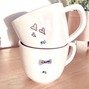 Rae Dunn Matching Mr. & Mrs. Large Mugs